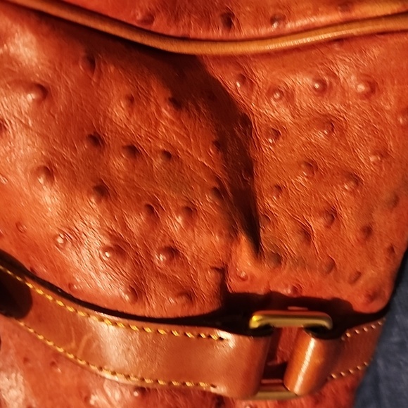 Dooney and Bourke Large Leather Ostrich Satchel - Picture 8 of 12